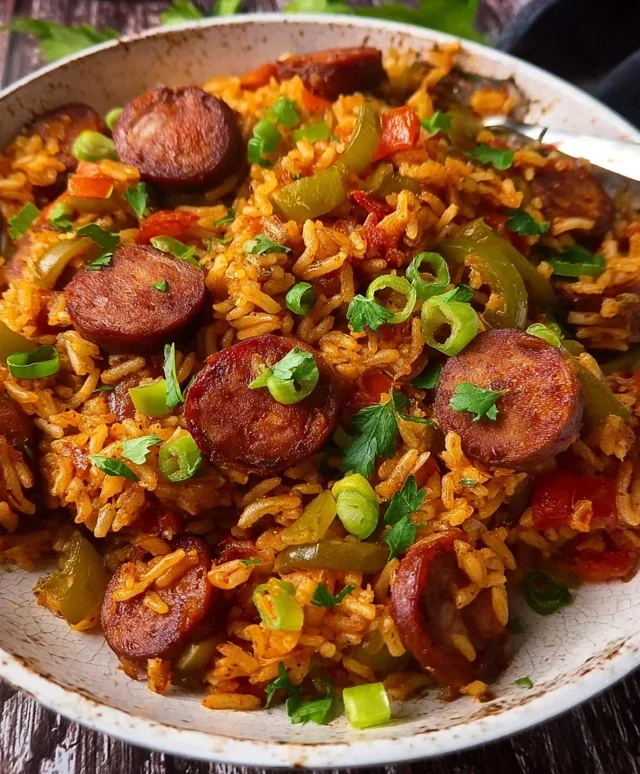 Cajun Sausage and Rice Skillet