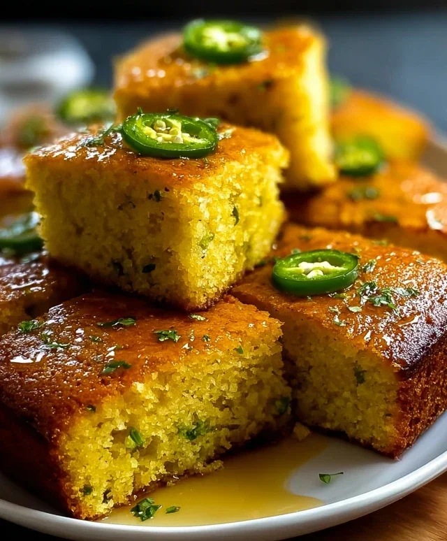 Jalapeño Cornbread with Lime Honey Glaze