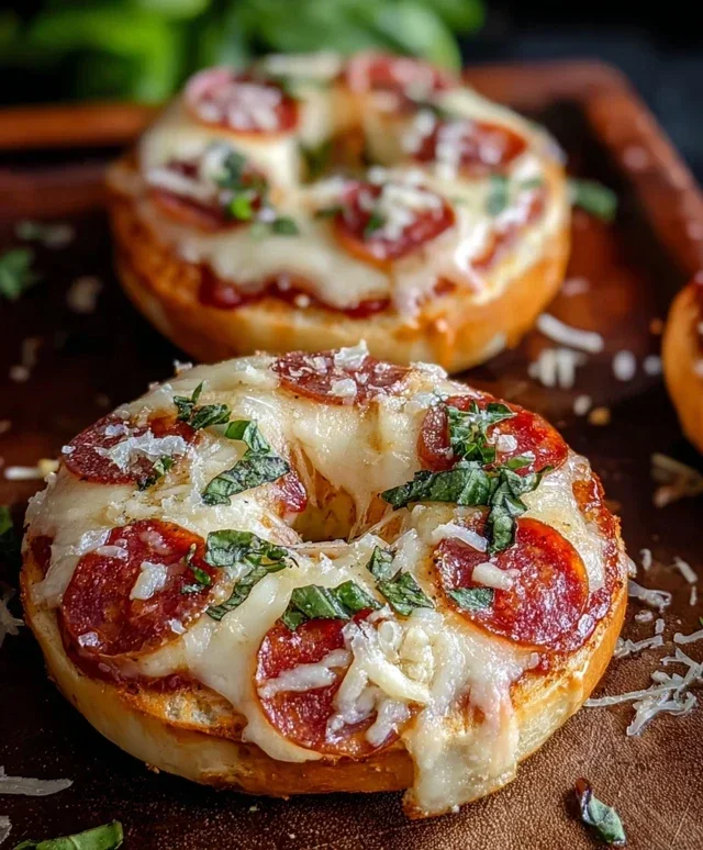 Giant Pizza Bagels