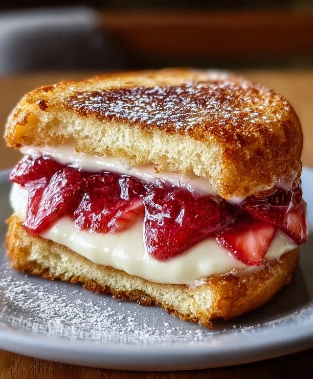 Fried Strawberry Cheesecake Sandwiches