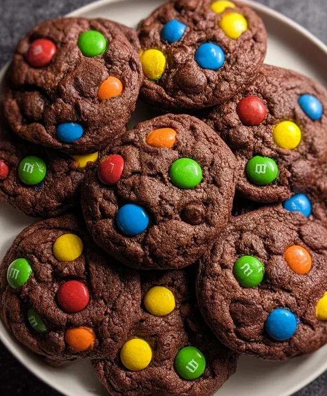 Chocolate M&M Cookies
