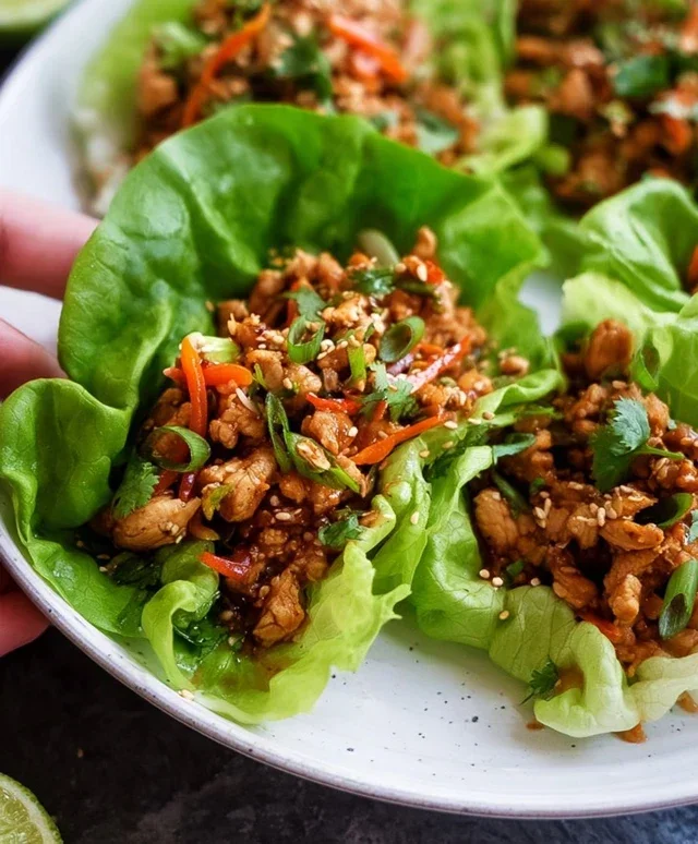 Thai Chicken Lettuce Wraps