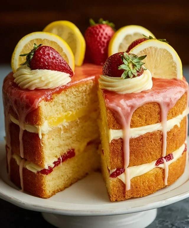Strawberry Lemonade Cake