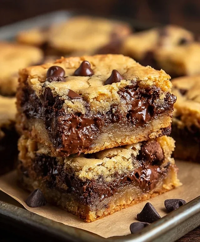 Gooey Chocolate Chip Cookie Bars