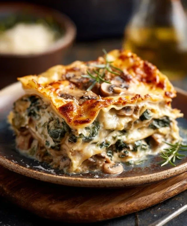 Mushroom And Spinach Lasagna Recipe