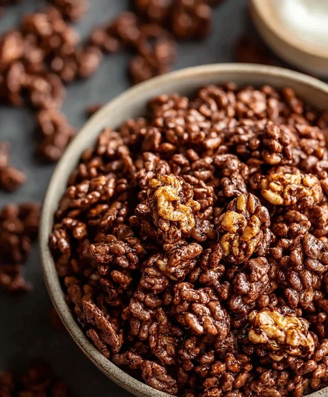 Healthy Crispy Chocolate Puffed Rice Cereal