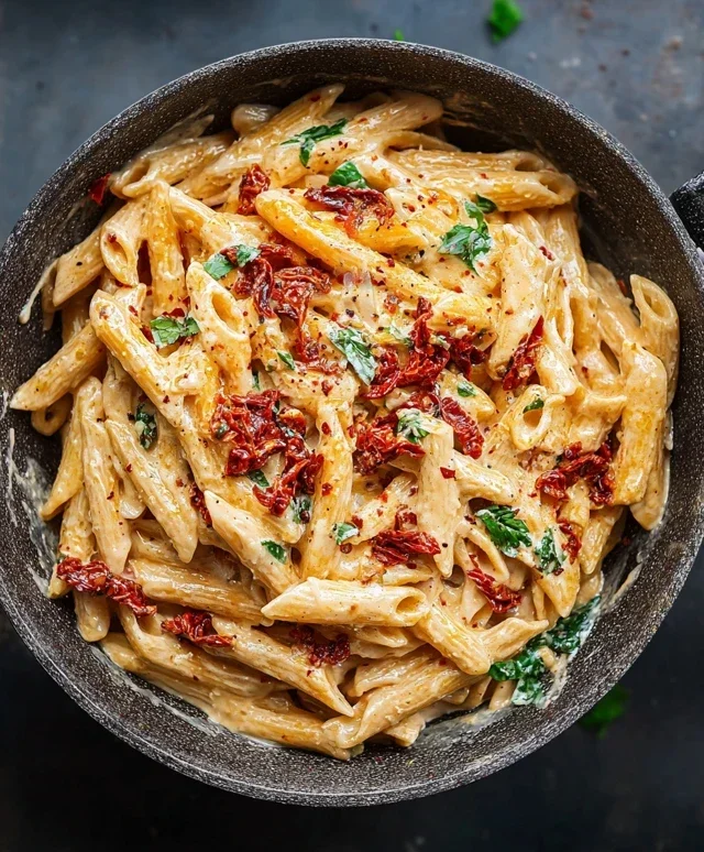 Vegan Creamy Sun Dried Tomato Pasta Recipe