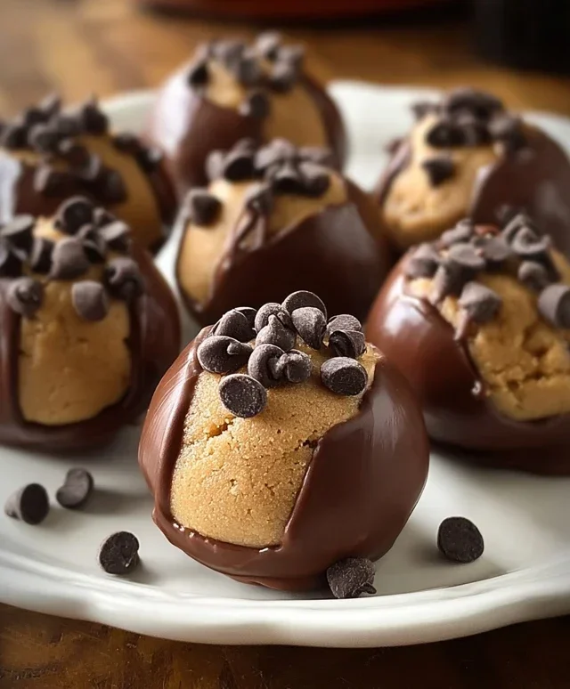 Chocolate-Dipped Cookie Dough Bites