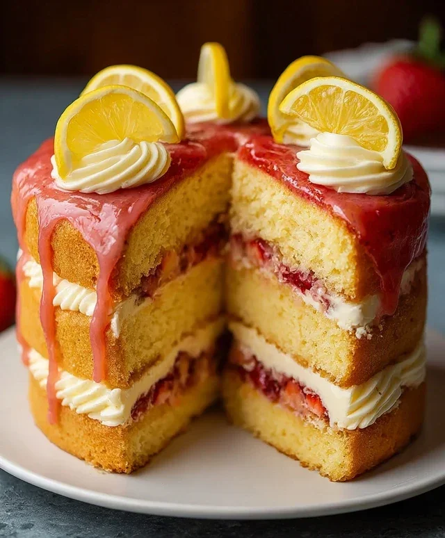 Strawberry Lemonade Cake