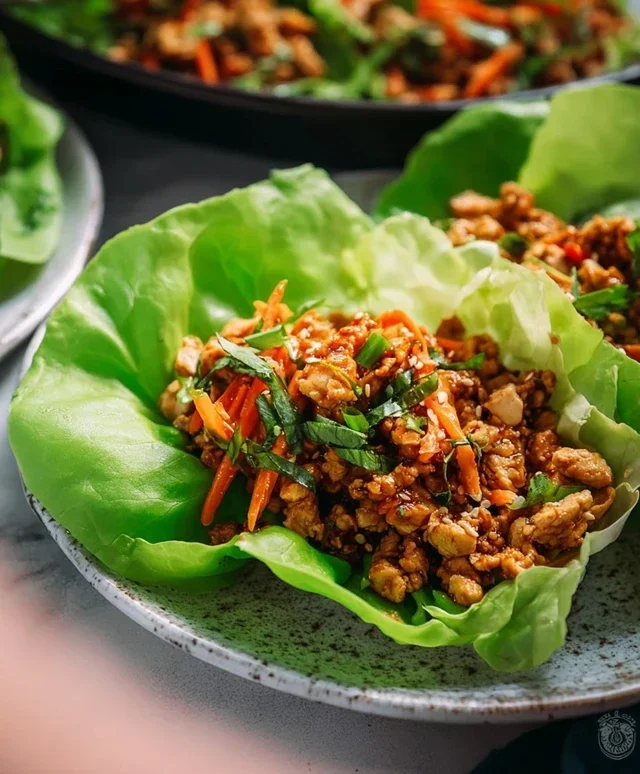 Thai Chicken Lettuce Wraps