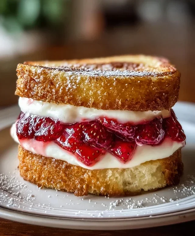 Fried Strawberry Cheesecake Sandwiches