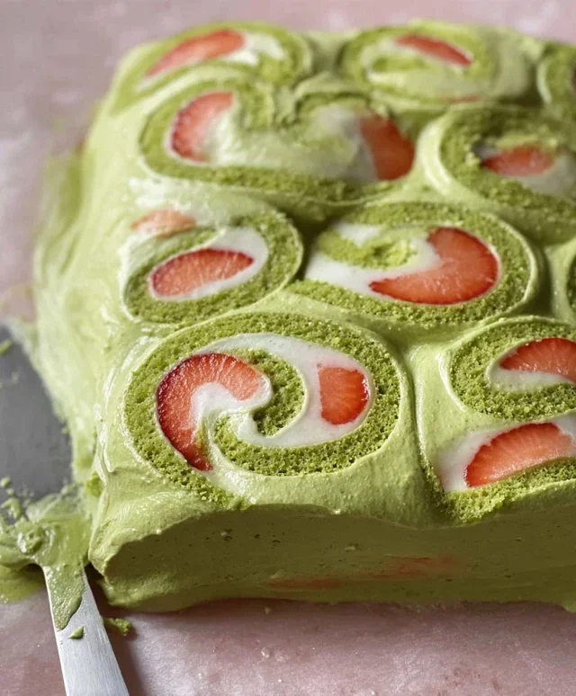 Strawberry Matcha Latte Rolls