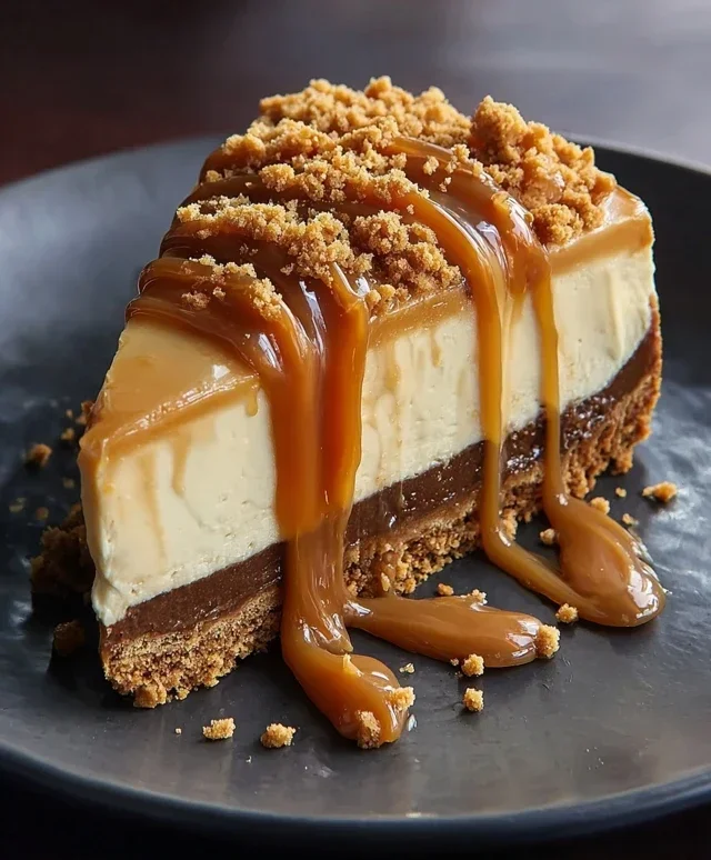Cookie Butter Caramel Cheesecake