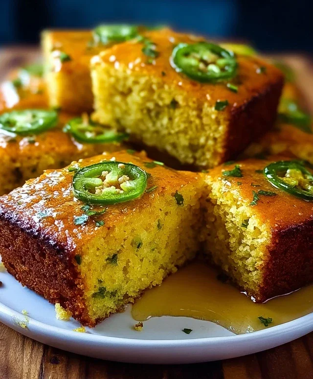 Jalapeño Cornbread with Lime Honey Glaze