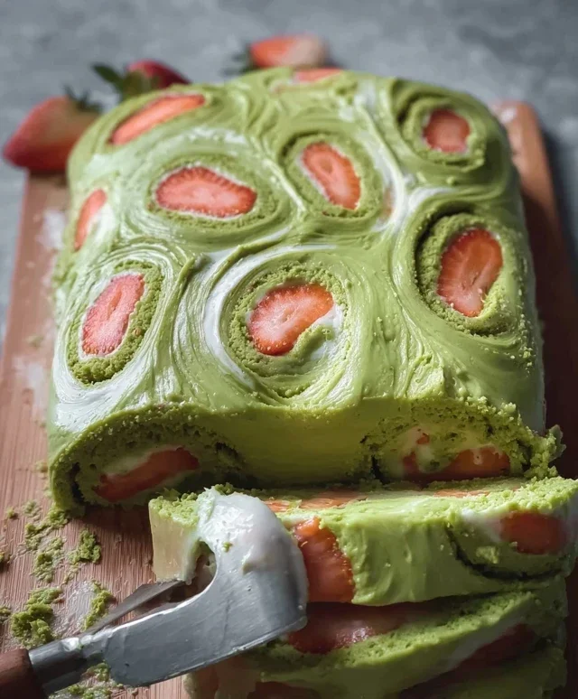 Strawberry Matcha Latte Rolls