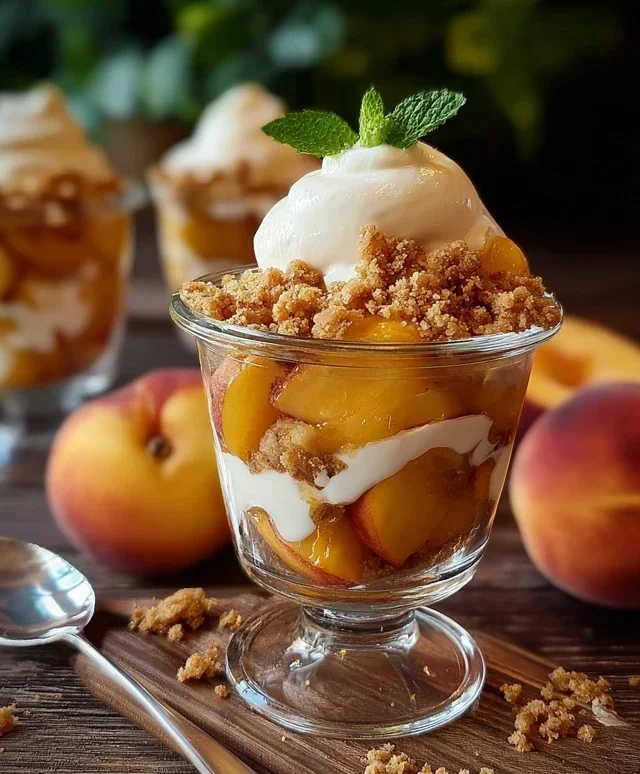 Classic Peach Cobbler Parfait