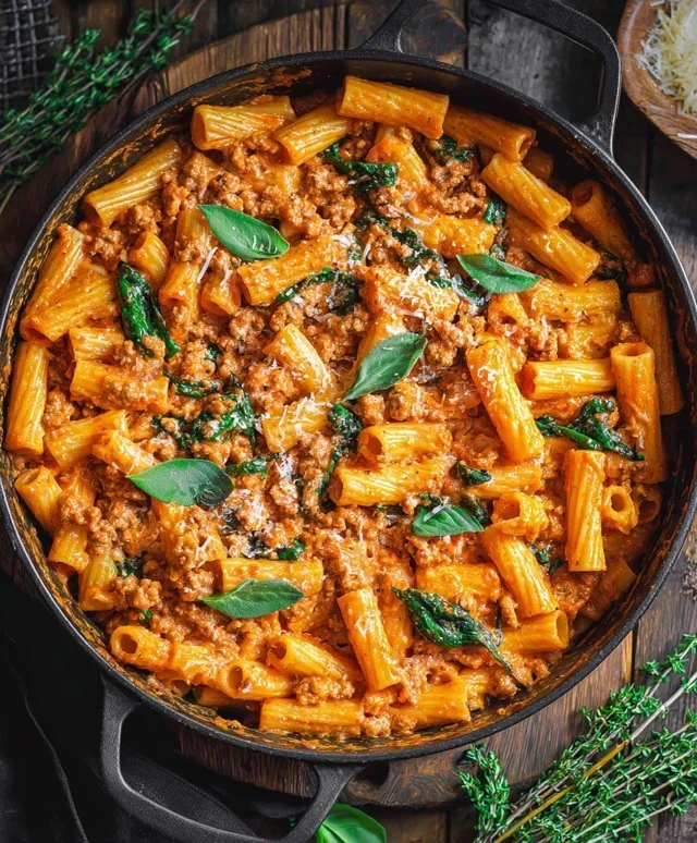 Creamy Sausage Rigatoni (One-Pan, 30-Minute Meal)