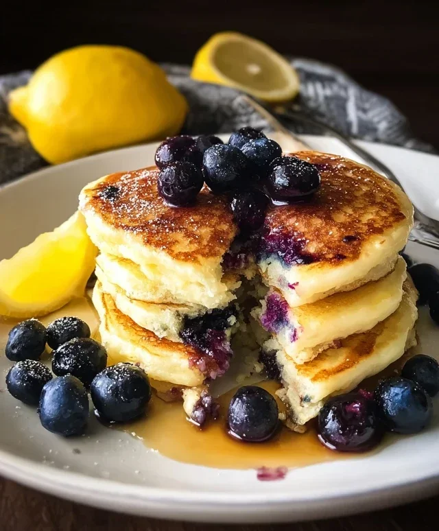 Lemon Blueberry Pancakes