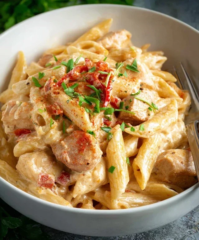Crock Pot Creamy Cajun Chicken Pasta