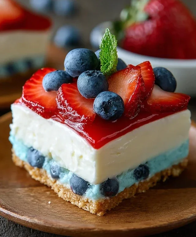 No Bake Patriotic Cheesecake