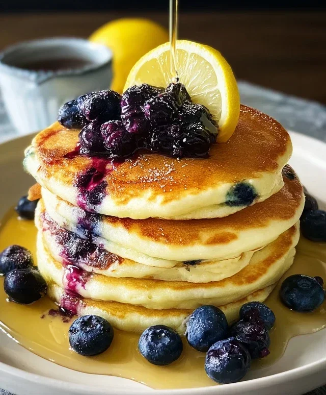 Lemon Blueberry Pancakes