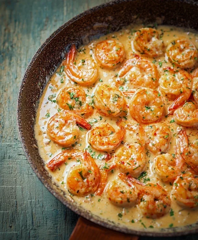 Creamy Garlic Shrimp (15 mins)