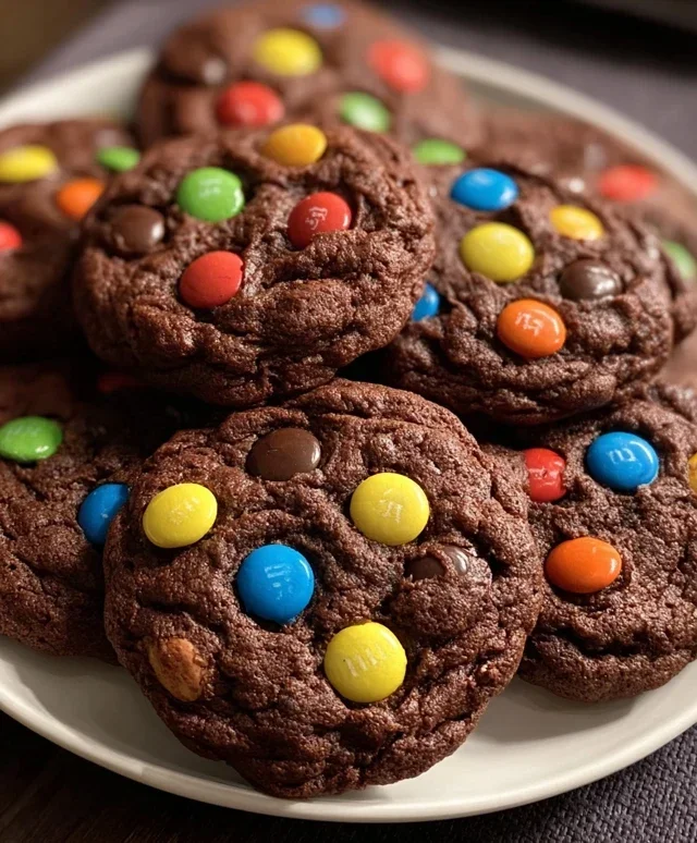Chocolate M&M Cookies
