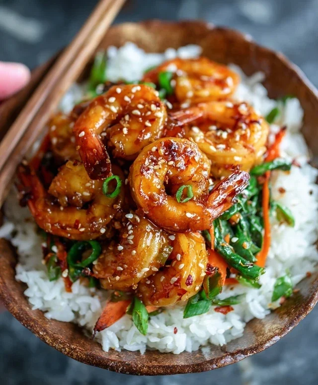 Honey Garlic Shrimp Bowls