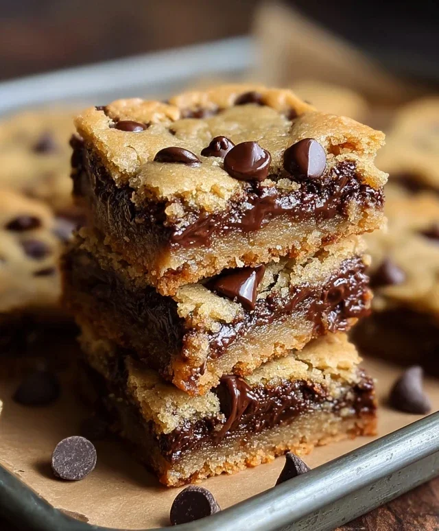 Gooey Chocolate Chip Cookie Bars