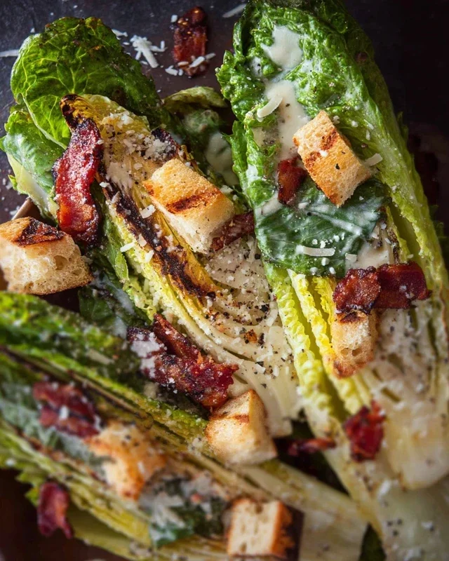 Grilled Romaine Caesar Salad Recipe