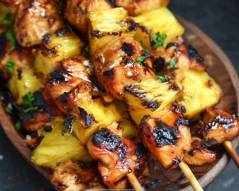 Pineapple Chicken Kebabs Recipe