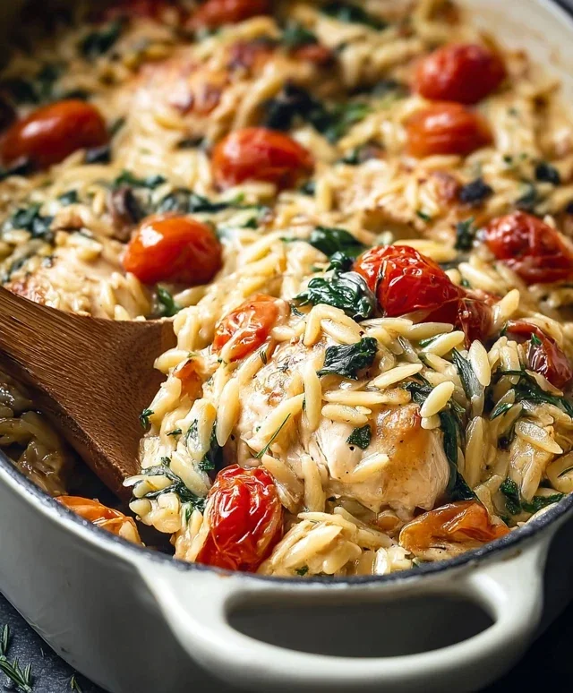 Orzo Tuscan Chicken Bake