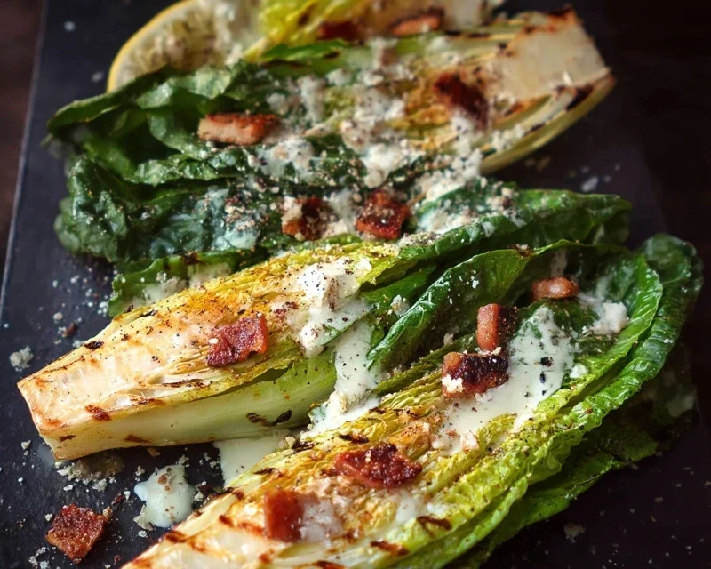 Grilled Romaine Caesar Salad Recipe