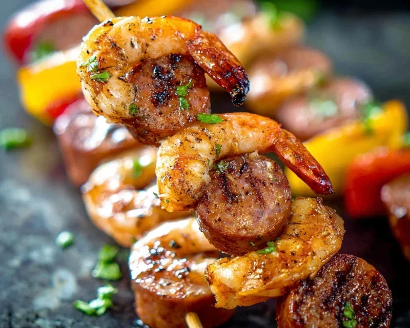 Sausage and Shrimp Kabobs