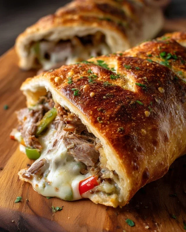 Philly Cheesesteak Stromboli