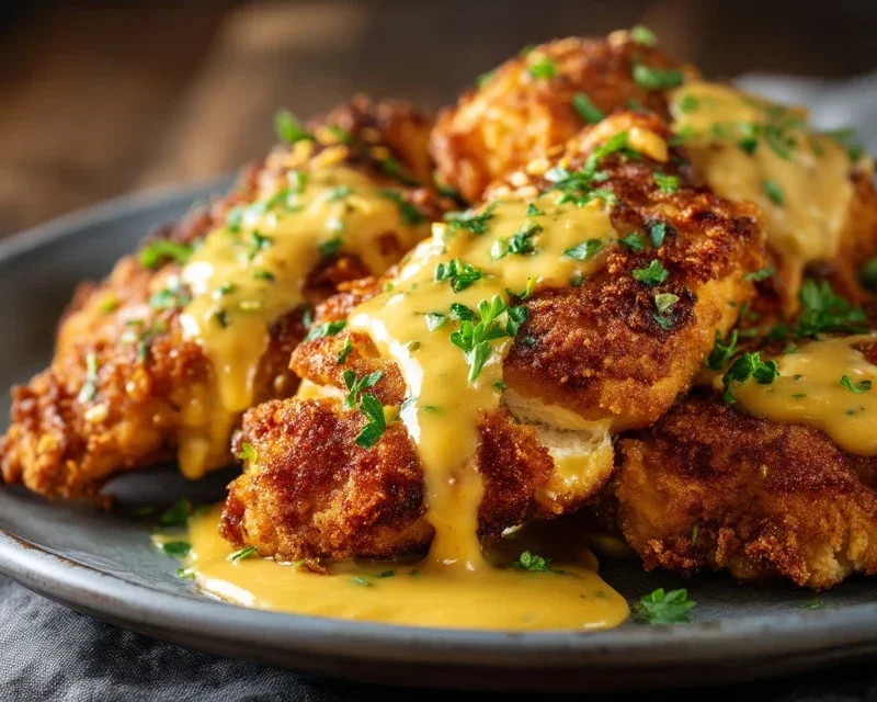 Pretzel Chicken with Mustard-Cheddar Sauce: An Amazing Ultimate Recipe