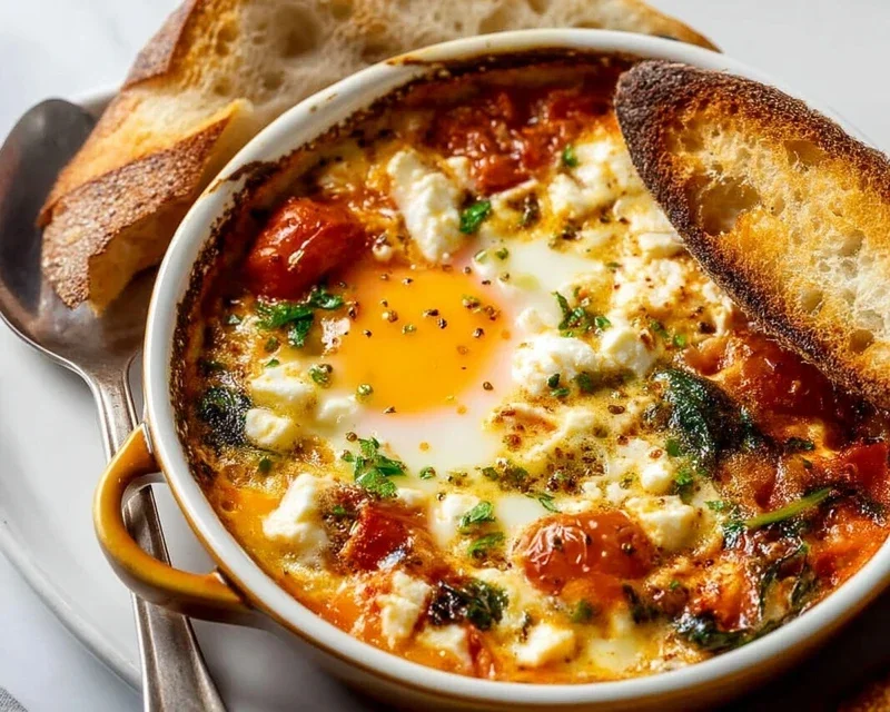 Baked Feta Eggs