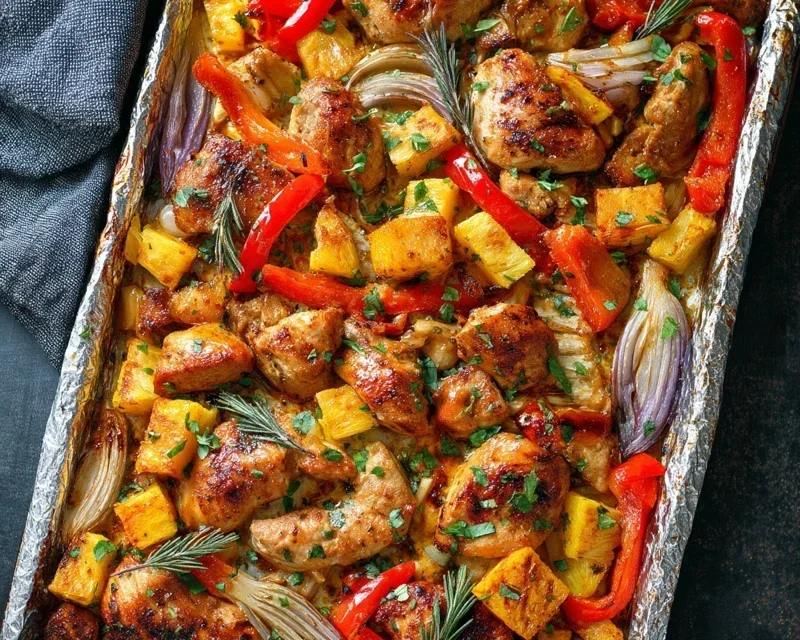 Hawaiian Chicken Sheet Pan