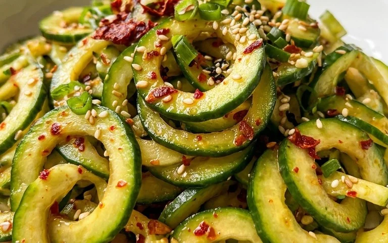Spiral Cucumber Salad: Korean-Inspired Recipe