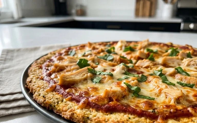 Chicken Crust Pizza (Low Carb + High Protein