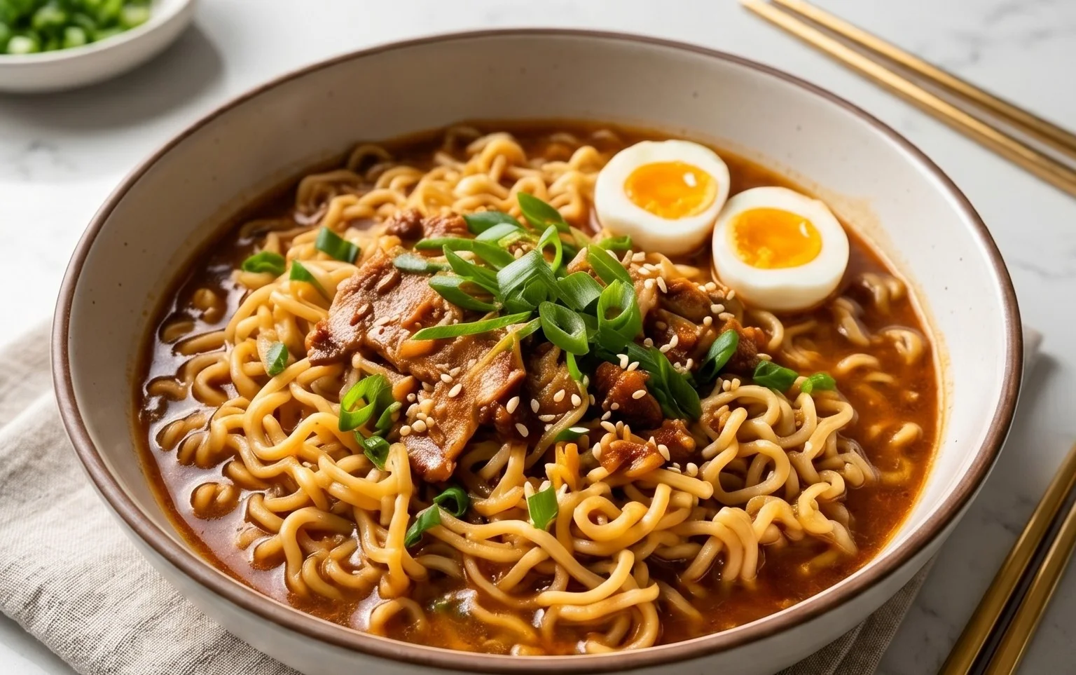 Easy Saucy Ramen Noodles
