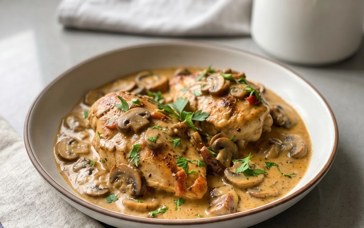 Creamy Mushroom Chicken Recipe
