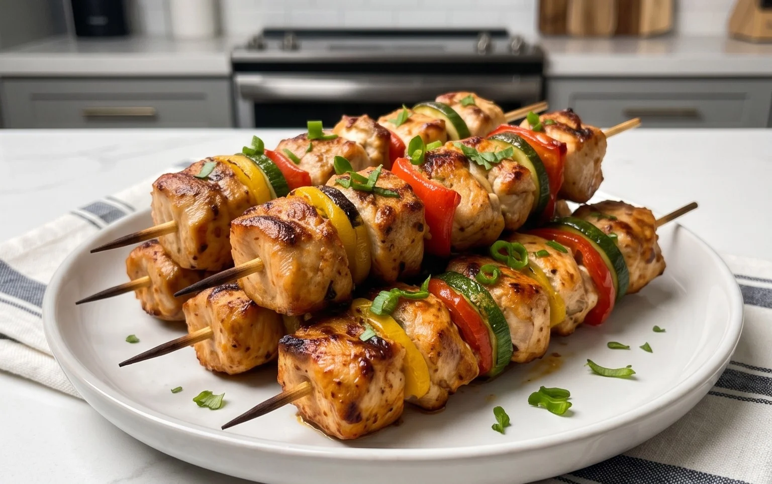 Air Fryer Chicken Skewers (VIDEO)