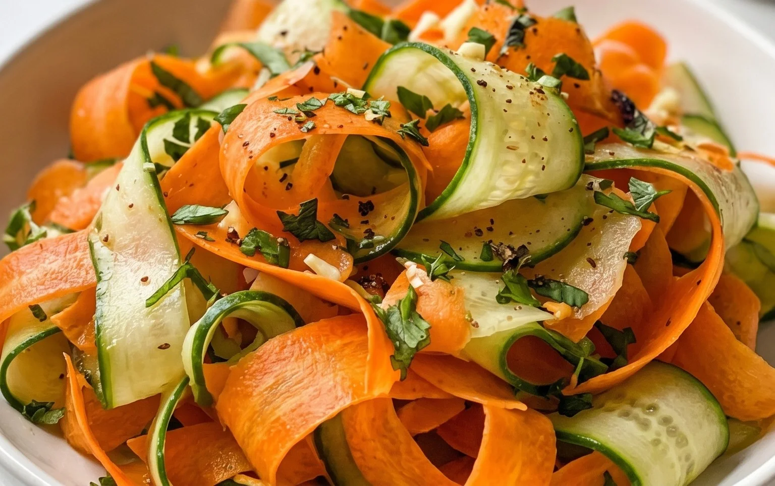 Carrot and Cucumber Ribbon Salad
