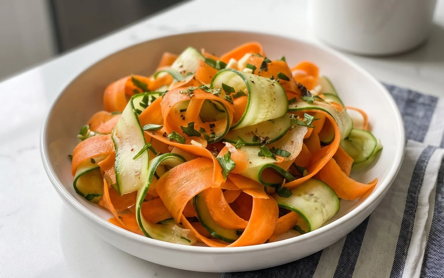 Carrot and Cucumber Ribbon Salad