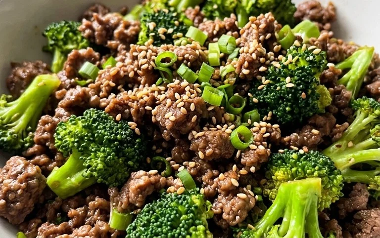 Ground Beef and Broccoli