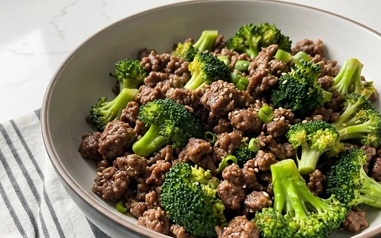 Ground Beef and Broccoli