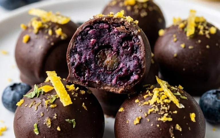 LEMON BLUEBERRY TRUFFLES