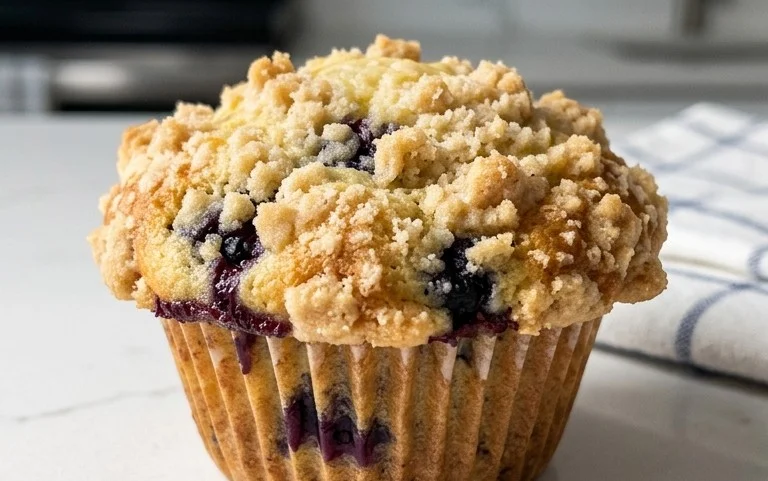 Lemon Blueberry Streusel Muffins
