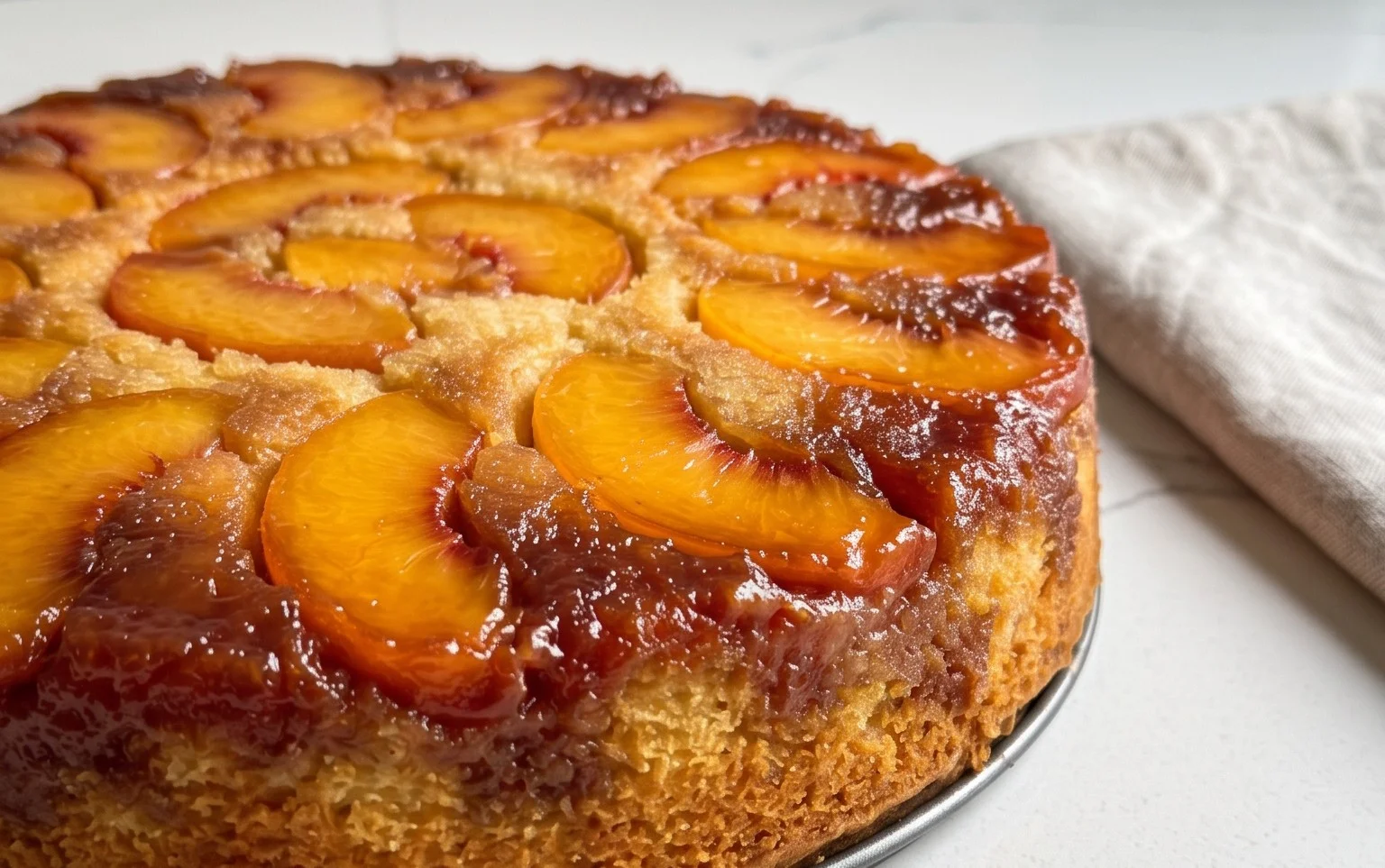 Peach Upside-Down Cake Recipe